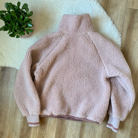 JOYLAB Maeve Light Pink Sherpa Jacket - Picture 4 of 5